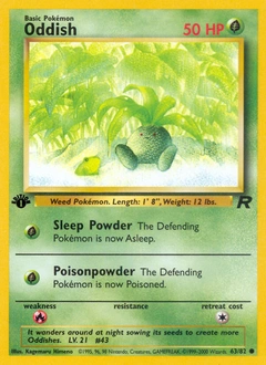 Oddish Pokémon card, number 63