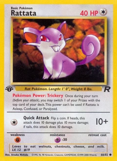 Rattata Pokémon card, number 66