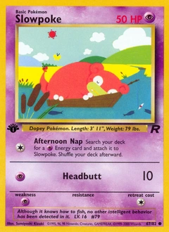 Slowpoke Pokémon card, number 67