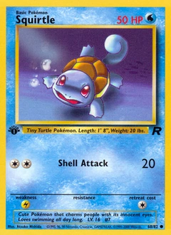 Squirtle Pokémon card, number 68