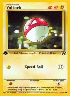 Voltorb Pokémon card, number 69