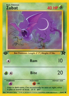 Zubat Pokémon card, number 70