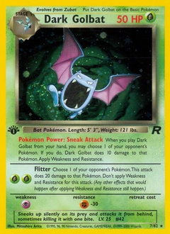 Dark Golbat Pokémon card, number 7