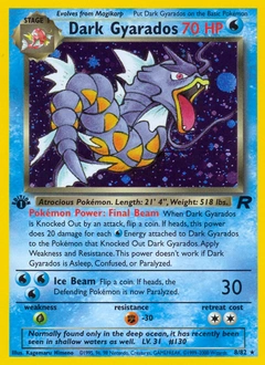 Dark Gyarados Pokémon card, number 8