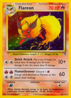 Flareon Pokémon card, number 10
