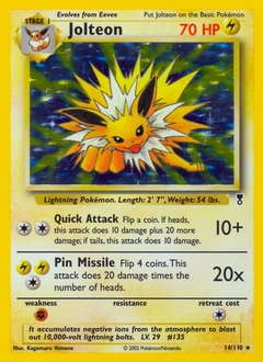 Jolteon Pokémon card, number 14