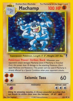 Machamp Pokémon card, number 15
