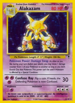 Alakazam Pokémon card, number 1