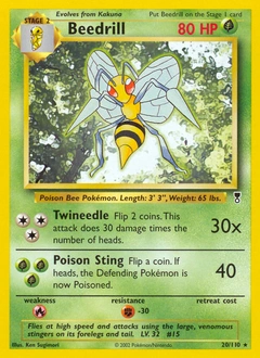 Beedrill Pokémon card, number 20