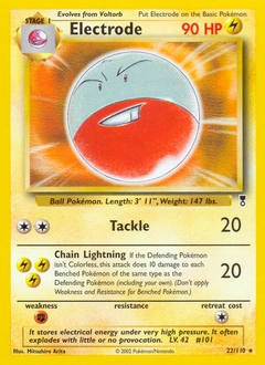 Electrode Pokémon card, number 22