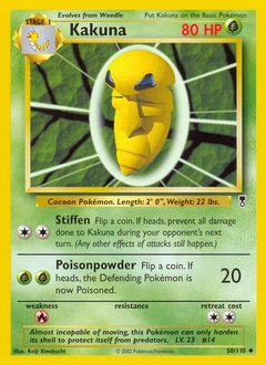 Kakuna Pokémon card, number 50