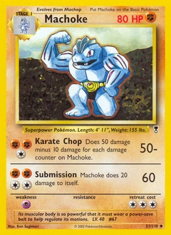 Machoke Pokémon card, number 51
