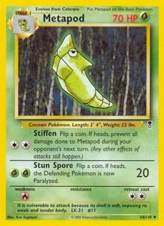 Metapod Pokémon card, number 54
