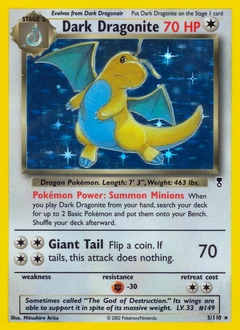 Dark Dragonite Pokémon card, number 5