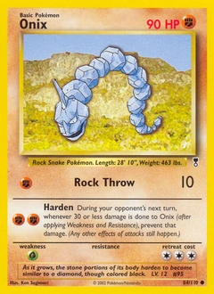 Onix Pokémon card, number 84