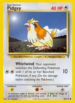 Pidgey Pokémon card, number 85
