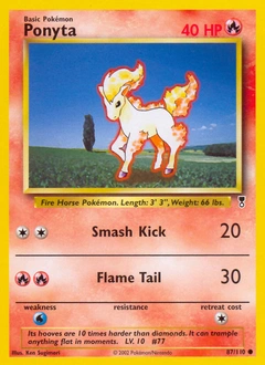 Ponyta Pokémon card, number 87
