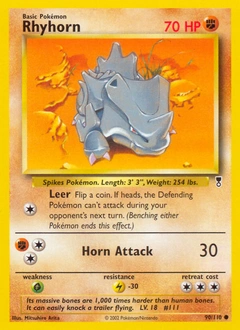 Rhyhorn Pokémon card, number 90
