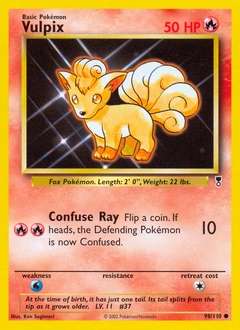 Vulpix Pokémon card, number 98