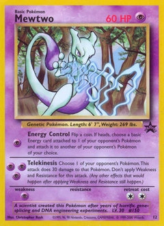 Mewtwo Pokémon card, number 12