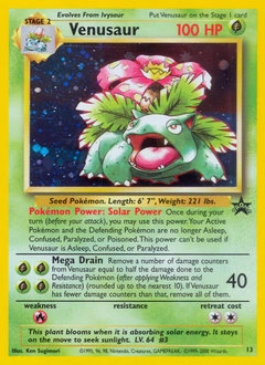 Venusaur Pokémon card, number 13