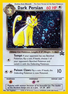Dark Persian Pokémon card, number 17