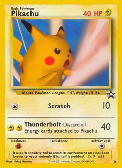 Pikachu Pokémon card, number 26