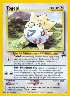 Togepi Pokémon card, number 30