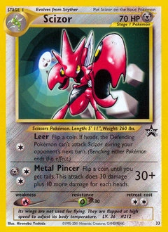 Scizor Pokémon card, number 33