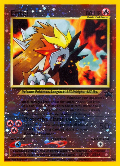 Entei Pokémon card from Wizards Black Star Promos, number 34 (Promo print)