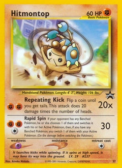 Hitmontop Pokémon card, number 37