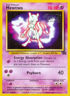 Mewtwo Pokémon card, number 3
