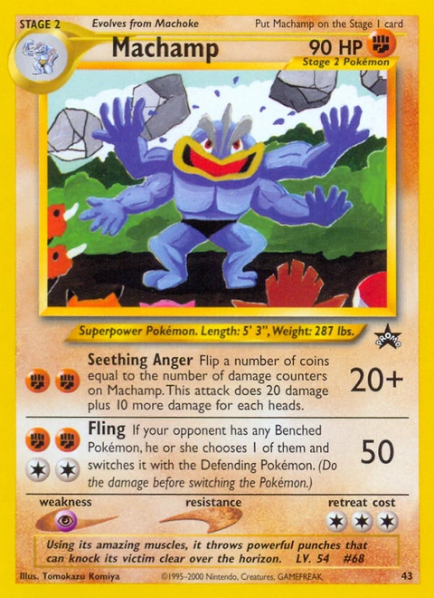 Machamp Pokémon card from Wizards Black Star Promos, number 43 (Promo print)