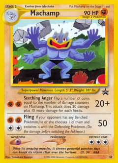 Machamp Pokémon card, number 43