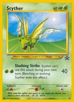 Scyther Pokémon card, number 45