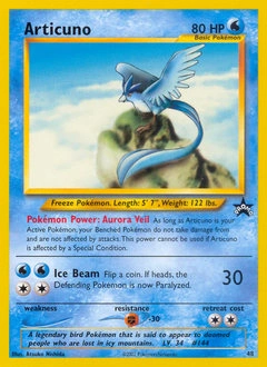 Articuno Pokémon card, number 48