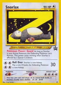 Snorlax Pokémon card, number 49