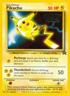 Pikachu Pokémon card, number 4