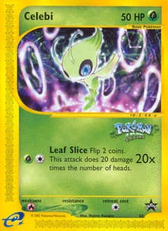 Celebi Pokémon card, number 50