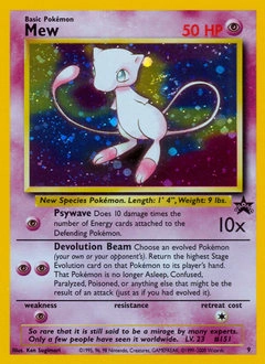 Mew Pokémon card, number 9