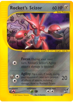 Rocket's Scizor Pokémon card, number 4