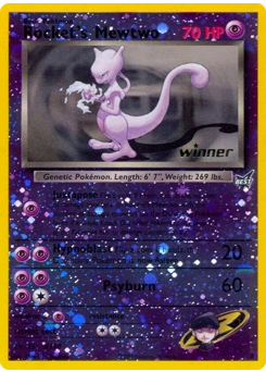 Rocket's Mewtwo Pokémon card, number 8
