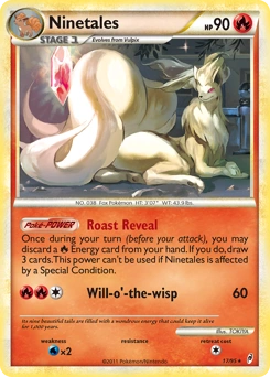 Ninetales Pokémon card, number 17