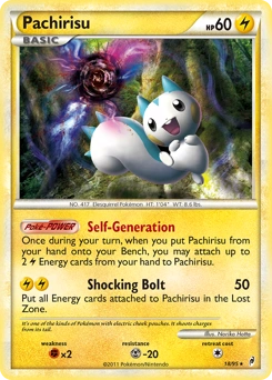 Pachirisu Pokémon card, number 18