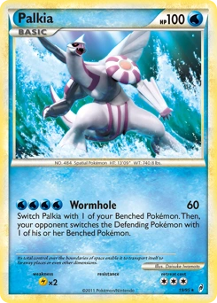 Palkia Pokémon card, number 19