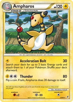 Ampharos Pokémon card, number 23