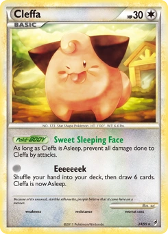 Cleffa Pokémon card, number 24