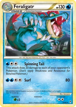 Feraligatr Pokémon card, number 25