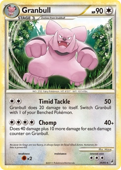 Granbull Pokémon card, number 26