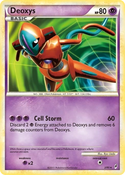 Deoxys Pokémon card, number 2